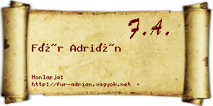 Für Adrián névjegykártya