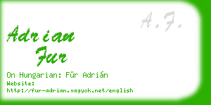 adrian fur business card