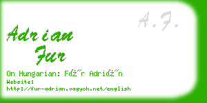 adrian fur business card